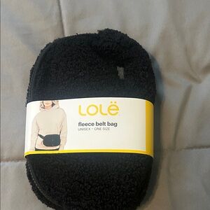 Lole Black Fleece Belt Bag